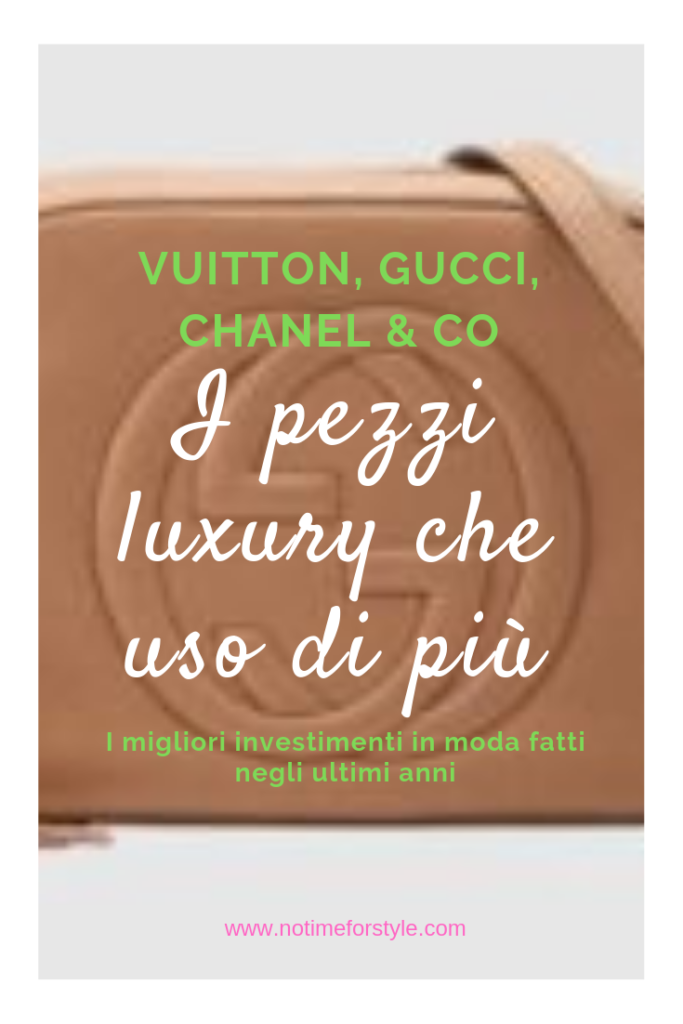 Post sugli accessori di lusso più sfruttati: Chanel Boy, Bauletto Vuitton, Gucci Disco, orologio Rolex, Zippy Vuitton