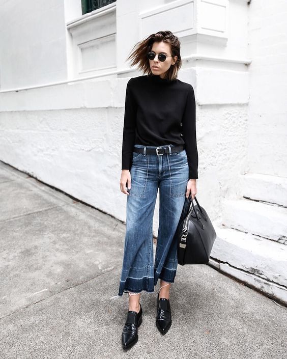 jeans cropped flare, moda jeans autunno inverno 2019 2020
