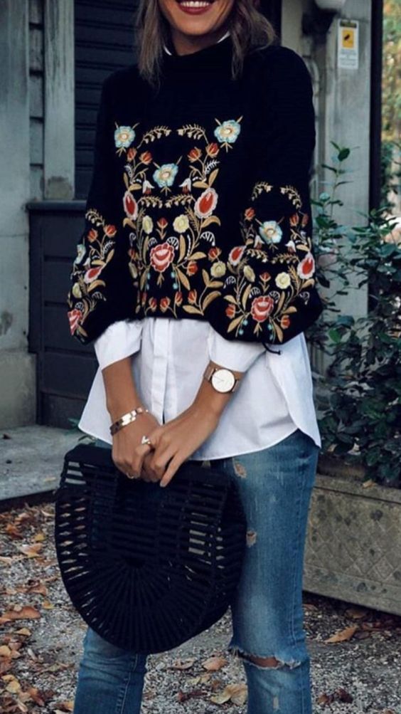 How to style a white button down with prints